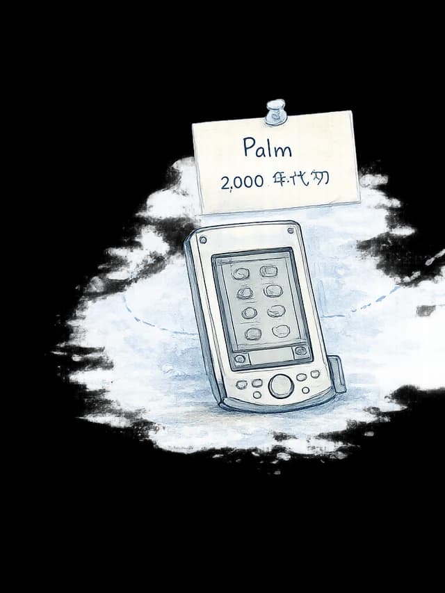 Palm 掌上裝置水彩插圖