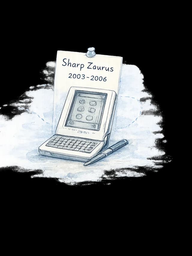 Sharp Zaurus 掌上電腦水彩插圖